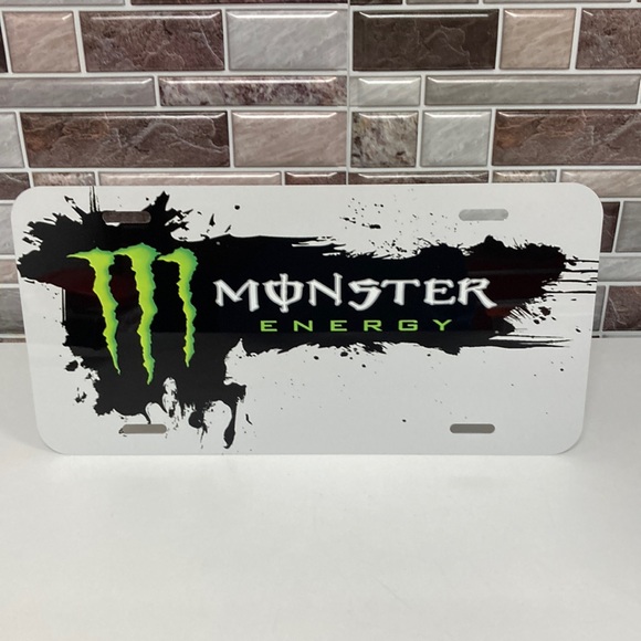 COPY - COPY - Monster Energy Logo License Plate With Cupholder Inserts - Picture 1 of 5